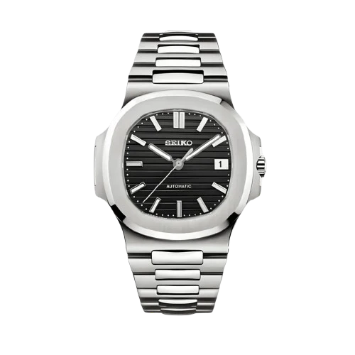 Seiko Mod Nautilus Noir