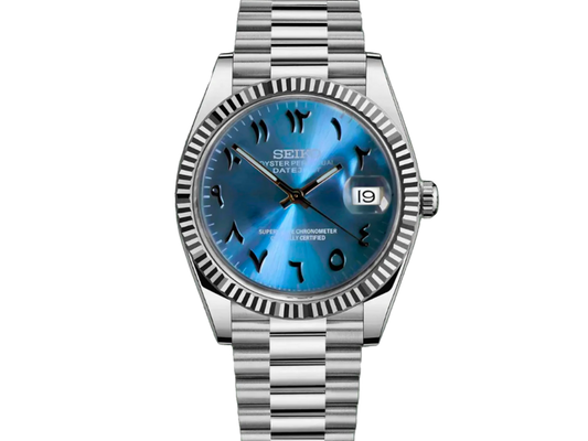 Seiko Arabic Dial Ice Blue